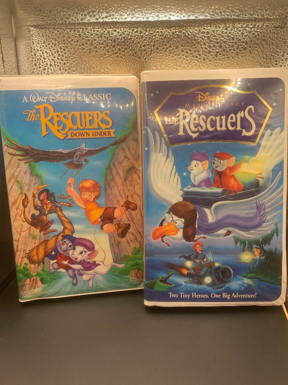 2ct Disney's The Rescuers & The Rescuers Down Under VHS Tapes SELLING AS IS